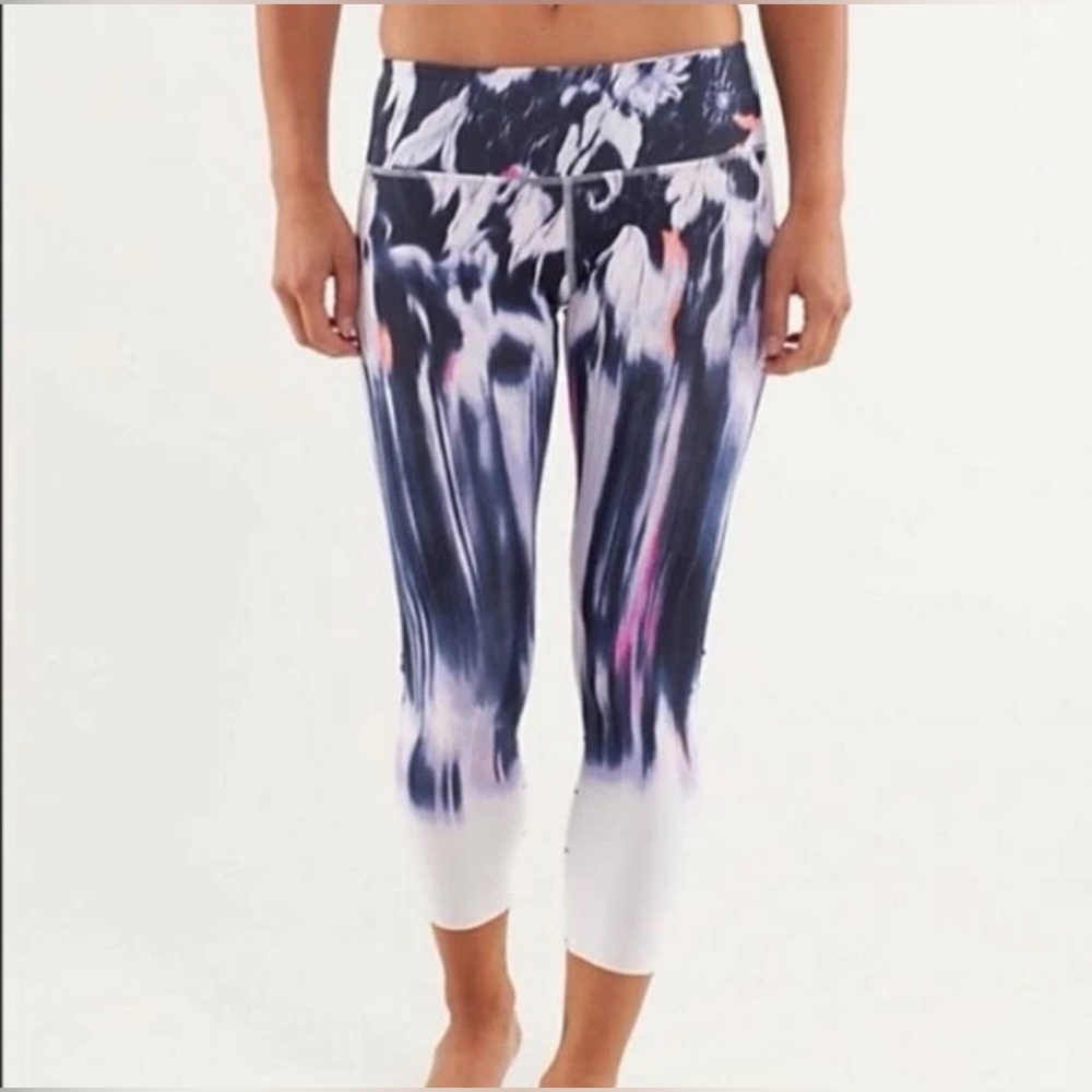 Lululemon Wunder Under Pant Engineered Mirage Deep Indigo Size 8